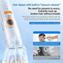 HYUNDAI LFQ-009 Hair Clipper – Motor ultra-senyap + penghisap rambut otomatis, alat cukur listrik anak-anak, desain peredam kejut untuk melindungi kulit kepala, bodi yang dapat dicuci dengan bilas sederhana, memudahkan para ibu untuk memotong rambut di rumah. - View 1