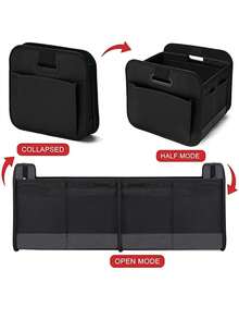 Multifunctional Car Storage Box, Stylish Spacious Passenger Seat Storage Box, Car Organizer Trunk Storage Box Oxford Fabric Storage Box Large Capacity Foldable, Multipurpose Trunk Organizer Box, Easy To Clean Car Storage Solution, Car Interior Organizer Box, Essential Car Storage Box - Suitable For Sedan/SUV/MPV Passenger Seat And Trunk - Black - View 8