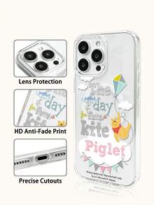 Miniso Disney聯名小熊維尼系列手機殼，輕巧防滑防摔，適合夏季卡通動漫風格，適用iPhone17 17Air 17pro 17promax 11 12 13 15 16pro 16promax 14Plus 15Plus 16Plus 15pro 16promax XR，附盒裝，適合送給親友的節日禮物 - 無色 - 查看 3