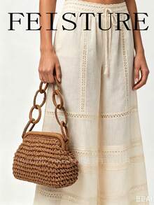 2026 Spring/Summer New Woven Body Hard Handbag For Women - Khaki - View 7