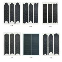 6pcs/1set French Stripe Nail Art Stencil Wave Diagonal Line Spray Template Sticker, Creative Manicure Decorative Tools - Multicolor - View 14