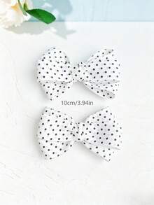 1 par de clips de zapato con lazo desmontable de 3 capas, accesorios con opciones de lunares blancos y lunares negros, de moda y elegantes, adecuados para tacones altos, zapatos de salón, zapatos planos, zapatos de negocios y zapatos de boda - Blanco - Ver 7