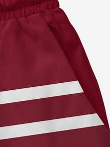 Gradient Color Coconut Tree Men Beach Shorts Breathable Side Pockets Swim Trunks - Red - View 6