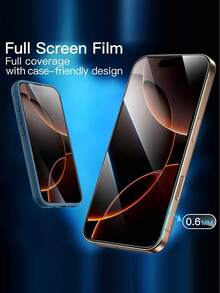 2pcs - 9H Hardness Screen Protector, Compatible With IPhone 17 Pro Max/16/15/14/13/12/11 Pro Max, Tempered Glass Material, Scratch-Resistant, Shatterproof, Drop-Resistant. Essential Phone Accessory, Waterproof, Shockproof, Scratch-Resistant, Anti-Fingerprint, Suitable For Daily Use, Office And Home. - Clear - View 3