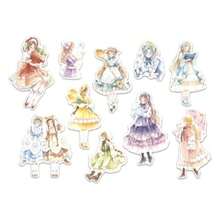 Amie Sticker アミ ステッカー かわいい フレークシール 水彩ガール 上質紙 日本製 - ファンタジーガール - チェックする 2