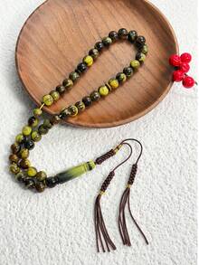 1pc 45pcs Handmade Woven Muslim Acrylic Smooth Round Prayer Beads Islamic Style Muslim Rosary - Multicolor - View 7
