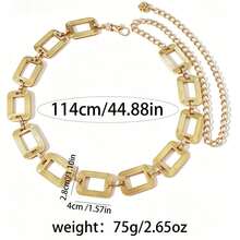 Geometric Metal Waist Body Chain, Elegant European And American Fashion Waist Accessory, Cinching Waist Chain Accessory For Summer Beach, Party - Multicolor - View 6