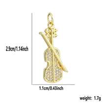 1pc Copper 18 Styles Music Instrument Pendant DIY Bracelet Necklace Earring Jewelry Accessory Charm Suitable For Concert Daily Commute Gift Between Colleagues - Multicolor - View 24
