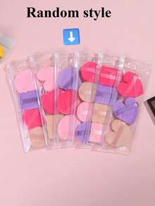 4pcs/Set Soft Air Cushion Makeup Sponges, Multi-Color, Dry & Wet Use, Suitable For Setting Powder, Concealer, Foundation - Multicolor - View 9