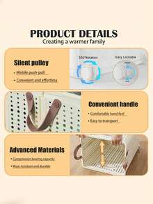 Rolling Foldable Storage Baskets, Foldable Plastic Laundry Baskets With Handles, Multi-Functional Rolling Storage Box (For Toys, Clothes, Snacks And Household Items) - Multicolor - View 7