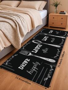1 pieza Alfombra de mesa de cocina, Alfombra de cocina antifatiga, Juego de alfombra de cocina de goma, Alfombra de cocina con tema de Vida, Risa y Amor Antideslizante Lavable, Alfombra de pasillo de cocina, Respaldo de goma - Multicolor - Ver 11