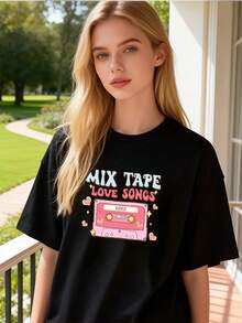 Women T-Shirts - Black - View 6