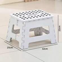 9-Inch Sturdy Folding Step Stool, 150kg Load Capacity, Non-Slip Textured Top With Handle, Compact Foldable Footstool For Adult Bathroom, Kitchen, Garden - Black - View 11