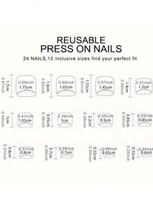 Pegatinas de uñas con puntas cuadradas de estilo Y2K, set de 24 piezas, degradado rosa, minimalista y lindo, decoraciones de uñas postizas removibles, adecuadas para vacaciones, fiestas, citas o uso diario, realza tu elegancia y crea uñas hermosas - Follow Your Heart - Ver 8