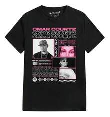 T Shirt Playera Omar Courtz 11 Primera Musa Poster Aesthetic T-Shirt  Herren - Black - View 1