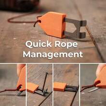 1pc Chalk Line Anchor Hook Single-Hand Portable Layout Tool, Used For Solo Construction, Spring-Loaded Instant Fixing End Hook, Nail-Free Chalk Line Clip Suitable For Framing, Woodworking And Flooring - A - View 1