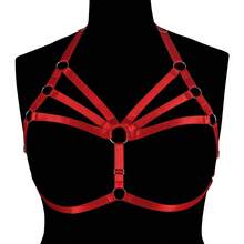 Adjustable Gothic Cage Bra Harness, Punk Dark Neck Strap, Elastic Party Club Accessories, Multi-Color - A - View 18
