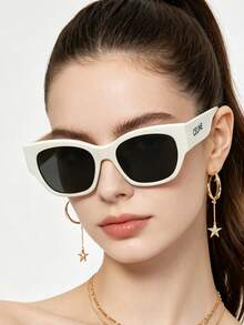 Celine Victory Arch Cat Eye Fashion Glasses, French Chic Glasses, Unisex Acetate Frame Lightweight & Comfortable, Enhances Facial Features, Suitable For Work & Daily Wear, Classic Low-Key Elegant Design, Model: CL40197U-25A 54 - White - View 2