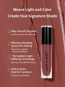 Wet N Wild MegaLast Liquid Matte Lipstick - Midnight Mocha - 6g - Moka tengah malam - View 4