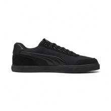 Puma Patchwork Fabric Lace-Up Low-Top Casual Shoes - Black - View 3