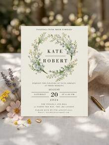 1/10/50/100pcs Customized Wedding Invitations, Personalized Engagement Graduation Birthday Cards, Bride Gift Announcement, Save The Date - Multicolor - View 5