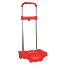| SAFTA Backpack Trolley, Red 30 X 85 X 23 Cm (58.6 Liters), Lightweight And Durable Structure, Holder For School Backpack, Pull Handle, Wheels For Comfortable Transport, Back To School Accessory - Red - View 1