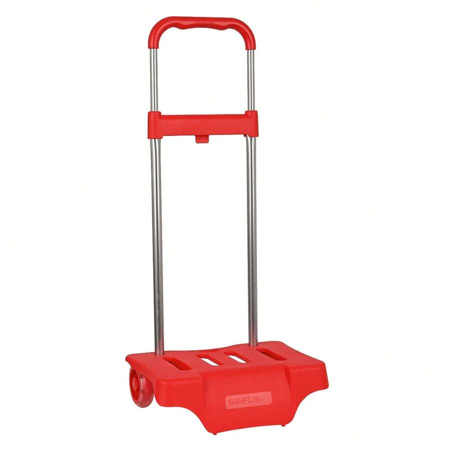 | SAFTA Backpack Trolley, Red 30 X 85 X 23 Cm (58.6 Liters), Lightweight And Durable Structure, Holder For School Backpack, Pull Handle, Wheels For Comfortable Transport, Back To School Accessory - Red - View 1