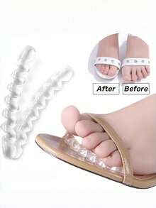 QKC Gel Non-Slip Insoles, Transparent Sandal Stickers, Self-Adhesive Gel Pads For Women High Heels Forefoot - Clear - View 2