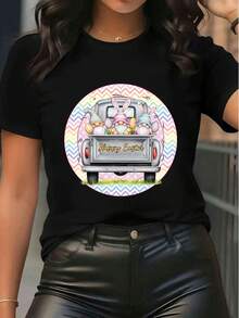 Women T-Shirts - Black - View 1
