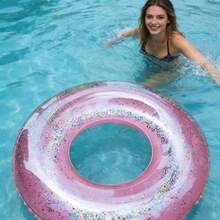 1pc Adult Transparent Inflatable Cute Thick Underarm Swim Ring, Large Size - Clear - View 22