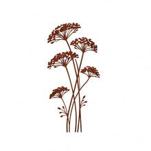 1 peça de decoração de jardim em ferro com design floral vibrante, adequada para pátios, quintais, gramados e celebrações de feriados, decoração de jardim, decoração de caminho externo - Ferrugem Marrom - Ver 26