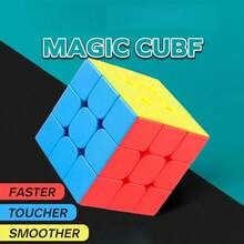 1pc Colorful 3x3x3 Magic Cube Puzzle Toy, Stress Relief Entertainment Birthday Gift - Multicolor - View 3