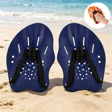 1 Pair Swimming Training Hand Paddles, Freestyle Backstroke Adjustable Strap Hand And Foot Paddles - Multicolor - View 6