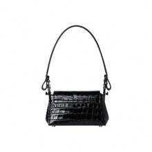 Vivienne Westwood Crocodile Pattern Embroidery Ladies Shoulder Bag 46030001W L0098 - 黑色46030001W L0098 - 查看 4
