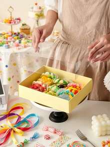 5/10 Transparent Pastry Boxes With Clear Lids, Large-Capacity Dessert Containers Perfect For Korean/French Macarons, Cakes, And Cupcakes-Ideal For Afternoon Tea And Baking Gifts, As Well As Reusable Gift Packaging. - Cake Box - View 3