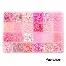 1 Box Of Rice Beads, Tube Beads,And Cat Eye Round Beads Combination Set, DIY Craft Beads Box Set - Pack Suitable For Jewelry Making,120g/Box,Small & Beads With Mixed Colors & Styles, For Earring Crafting, Rich Variety For Making Supplies,24-Grid Storage Box/Jewelry Making Kit/Loose Beads For Bracelets/Necklaces Crafts - Box - View 13