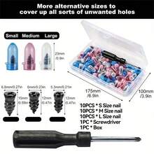 64/32/22pcs Vacuum Tire Repair Nails Mushroom Plugs For Car Electric Bike Motorcycle Quick Fix Puncture Tool Portable Durable Patch Accessory Easy Use Handy Essential For Roadside Emergencies - Multicolor - View 11