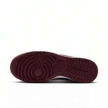 Nike Women's DUNK Retro Sneakers, Casual Shoes - Burgundy/White - View 4