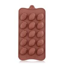1pc Easter Egg Chocolate Mold, Easter Candy Cookie Mold, Silicone Baking Mold For Making Small Chocolate Cake Decorations, Suitable For Candy, Cake, Lollipop, Chocolate And Ice Cubes - Multicolor - View 6