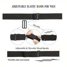 1.18*11.42 Inch Adjustable Elastic Band For Wig Clips, More Convenient, Strong Elasticity, No Head Pressure, No Slipping During Sports - View 10