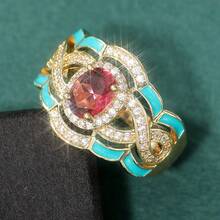 Vintage Bohemian Style Ring, Classic Elegant Jewelry For Festivals And Banquets, Luxury Jewelry, Charming Jewelry - Gold - View 6
