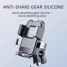 1pc Shockproof Anti-Drop Electric Scooter Phone Holder, Universal Bicycle Motorcycle Navigation Mount For Riding - A - View 5