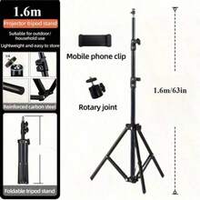 Multifunctional Tripod, Height Adjustable 43.31 Inches, Metal Material, Suitable For Phone, Camera Stand, Photography, Video Recording, Live Streaming - A - View 12