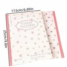 Cuaderno Floral Rosa de 9.8*6.89 Pulgadas, Diario con Portada Colorida, Planificador Simple, Cuaderno de Oficina/Hogar, Portátil, Útiles Escolares, Cuaderno de Líneas Simples para Estudiantes - B5 - Ver 2