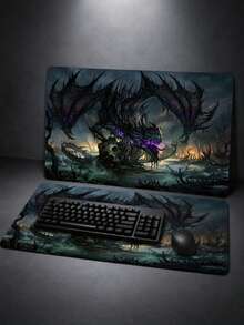 Almohadilla para teclado, almohadilla de escritorio o almohadilla para libros, adecuada para jugadores, uso en oficina y dormitorio, entornos de computadora, oficina y juegos, regalo para jugadores, compatible con ratón y trackball. - Ver 8