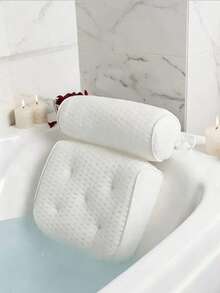 1/2 buah Bantal Mandi dengan Perekat Anti Selip, Penopang Leher dan Punggung, Aksesori Kamar Mandi Rumah, Bantal Mandi Jala, Bantal SPA, Bantal Sandaran Punggung, Untuk Menggosok dan Mengelupas Kulit Punggung, Dapat Dicuci dengan Mesin, Lembut dan Nyaman, Mudah Dibersihkan, Dengan Perekat Anti Selip - Satu ukuran cocok untuk semua - View 1