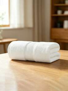1pc/3pcs Modern Minimalist Solid Color Cotton Towel, Highly Absorbent, Soft Quick-Dry Bathroom Towel, Face Wash All Cotton, Household Adult Couple Men Women Soft Skin-Friendly Absorbent Bath Towel Daily Gift Multi-Purpose Universal Towel Bathroom Accessories Gym Yoga Outdoor Pool Towel - White - View 14