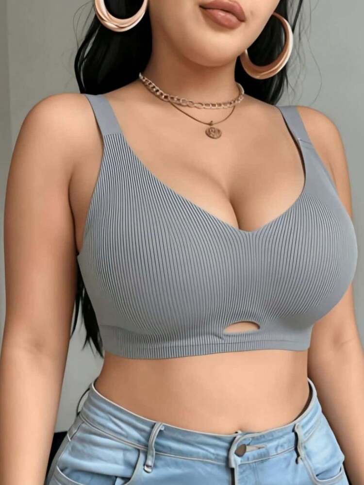 2pcs/Set Soft Support Latex Antibacterial Seamless Bra, Push-Up For Small Bust, Side-Boob Coverage, Anti-Sagging, Wire-Free Women's Bra - Multicolor - View 10