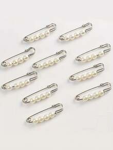 [Pearl Clothing Clips] 10 Sets No-Sew Clothing Clips - Adjustable Buckles With Detachable Pearl Clasps, Suitable For Dresses, Shirts, Pants, Clothing - Elegant Decoration For Weddings, Parties, Daily Wear - Durable And Easy To Apply, Fashionable Accent, Unique Design, Shiny Appearance, Multi-Functional Accessory, Party Styling, Clothing Decoration, Pearl Embellishment, Sturdy Construction, Fashion Enthusiasts - Multicolor - View 7