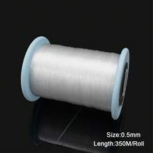 1 Rollo de Cordón Elástico Transparente de Poliéster Multitalla para Cuentas, Cordón Elástico Transparente para Hacer Joyas DIY, Pulseras, Collares y Suministros de Manualidades - Blanco transparente - Ver 11
